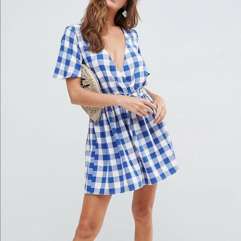 Asos gingham beach dress